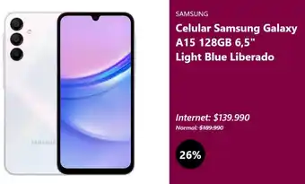 La Polar SAMSUNG Celular Samsung Galaxy A15 128GB 6,5" oferta