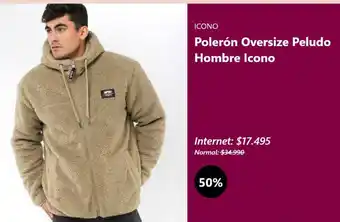 La Polar ICONO Polerón Oversize Peludo Hombre oferta
