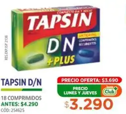 Cruz Verde TAPSIN D/N 18 COMPRIMIDOS oferta