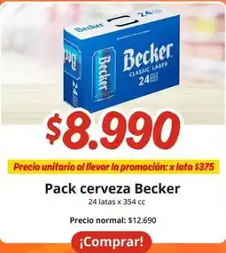 Unimarc Becker - pack cerveza oferta