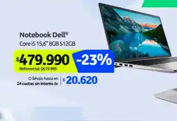 PC Factory Dell - notebook oferta