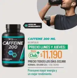 Cruz Verde Club - caffeine 200 mg oferta