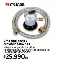 Construmart Splendid - kit regulador + flexible para gas oferta