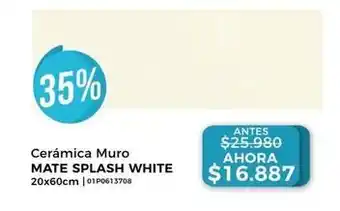 Dap Ducasse Ceramica muro mate splash white oferta