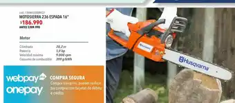 Coopelan Motosierra 236 espada 16" oferta