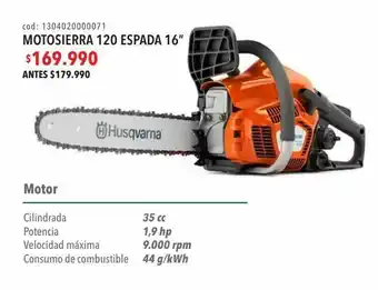 Coopelan Motosierra 120 espada 16" oferta