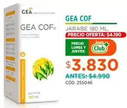 Cruz Verde GEA COF JARABE 180ML oferta