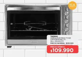 Multicentro Thomas - hornas eléctrico thé61 capacidado 60 lts. spul oto4023 oferta