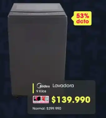 Abcdin Midea Lavadora 9kg oferta