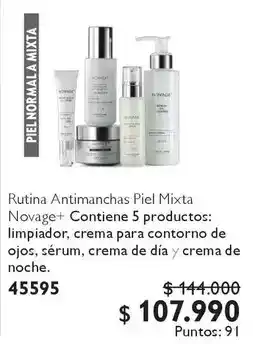 Oriflame Novage - rutina antimanchas piel mixta oferta