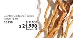 Oriflame Giordani - gold para el eau de parfum oferta