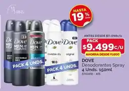 Preunic Dove - desodorantes spray oferta
