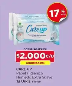 Up - care - papel higiénico humedo extra suave