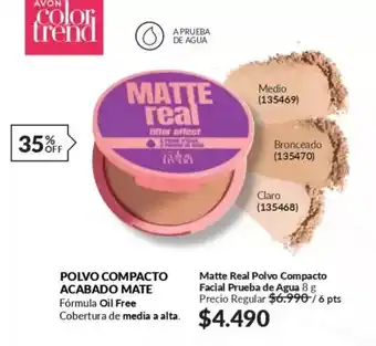 Avon Polvo compacto acabado mate oferta