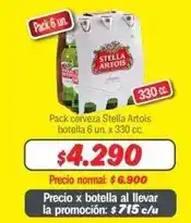 Mayorista 10 Stella artois - pack cerveza botella 6 un oferta