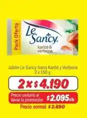 Mayorista 10 Le sancy - jabon barra karité y verbena oferta