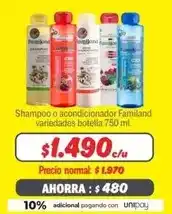 Mayorista 10 Familand - familiand - shampoo o acondicionador oferta
