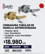 Construmart Bash - cerradura tubular de manilla antimicrobiana oferta