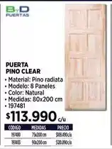 Construmart Clear - bd - puerta pino oferta