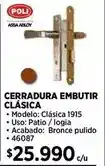 Construmart Poli - cerradura embutir clásica oferta