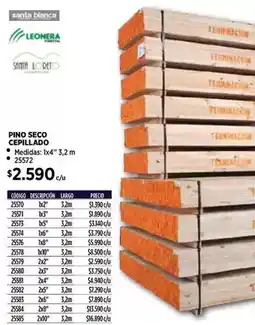 Construmart Leonera - pino seco cepillado oferta