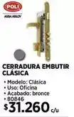 Construmart Poli - cerradura embutir clasica oferta