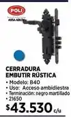 Construmart Poli - cerradura embutir rustica oferta