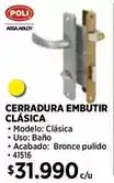 Construmart Poli - cerradura embutir clasica oferta