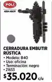Construmart Poli - cerradura embutir rustica oferta
