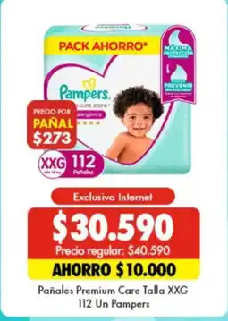 Super Bodega a Cuenta Pampers - pañales premium care talla xxg 112 un oferta