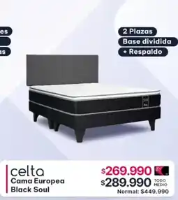 Abc Celta - cama europea black soul oferta