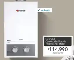 Splendid - calefont gas licuado 7 litros tiro natural