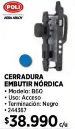 Construmart CERRADURA EMBUTIR NÓRDICA oferta