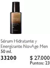 Oriflame Novage - sérum hidratante y energizante novàge men oferta