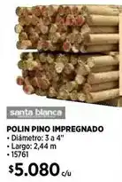 Construmart Polin pino impregnado oferta