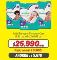 Fabrics Pampers - panal premium care oferta