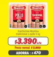 Fabrics Montina - salchichas tradicional o pollo oferta