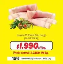 Mayorista 10 San jorge - jamon colonial granel oferta