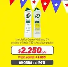 Mayorista 10 Cif - limpiador crema multiuso original o limon oferta