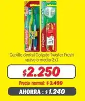 Mayorista 10 Colgate - cepillo dental twister fresh suave o medio oferta