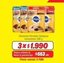 Mayorista 10 Pedigree - alimento humedo oferta