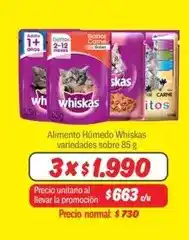 Mayorista 10 Whiskas - alimento húmedo oferta
