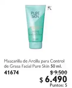 Oriflame Control - mascarilla de arcilla para de grasa facial pure skin oferta