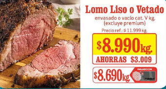 Unimarc Lomo Liso o Vetado oferta
