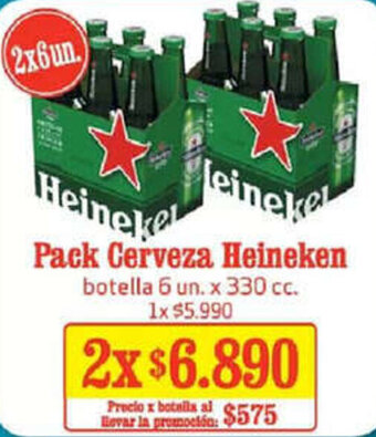 Unimarc Pack Cerveza Heineken oferta