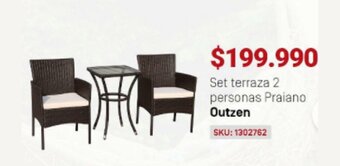 Easy Set terraza 2 personas Praiano Outzen oferta