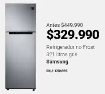 Easy Refrigerador no Frost 321 litros gris Samsung oferta