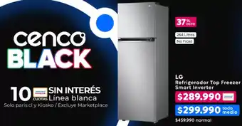 Paris Lg - refrigerador top freezer oferta