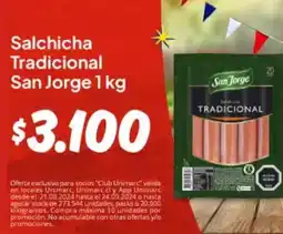 Unimarc Salchicha Tradicional San Jorge oferta