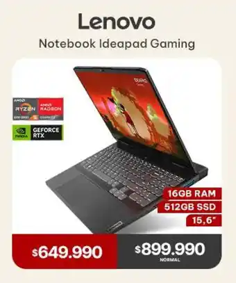 La Polar Lenovo Notebook Ideapad Gaming oferta
